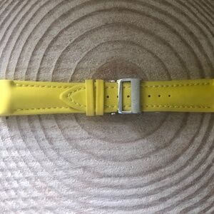 Jacob & Co Yellow Polyurethane Watch Wrist Band Strap